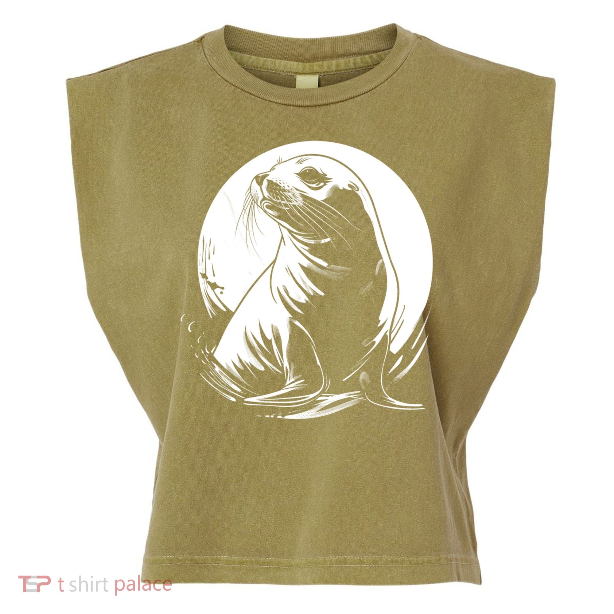 Seal Sea Lion Zookeeper Animal Gift Garment-Dyed Women's Muscle Tee