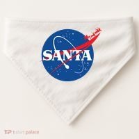 Santa Space Logo USA-Made Doggie Bandana thumb 0