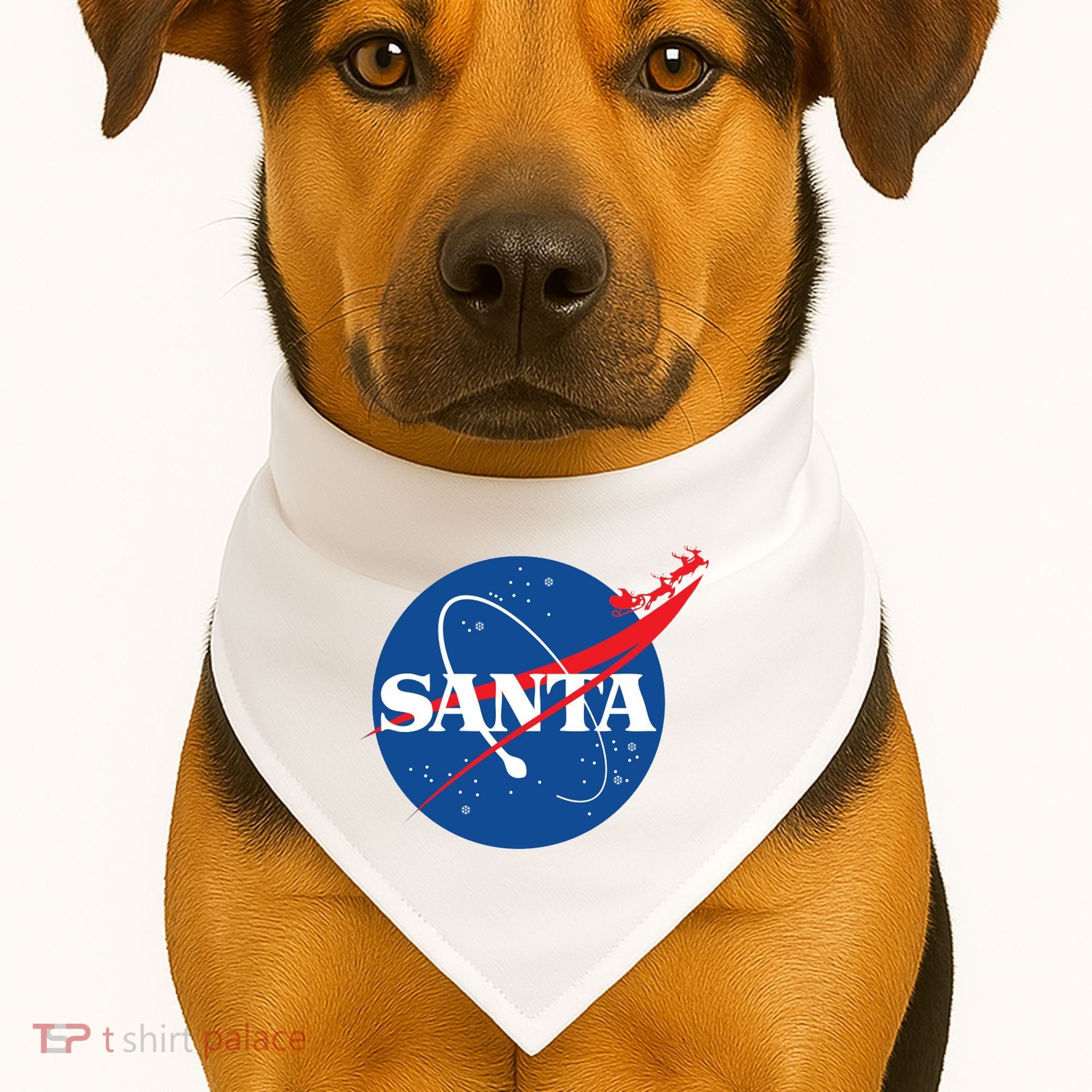 Santa Space Logo USA-Made Doggie Bandana