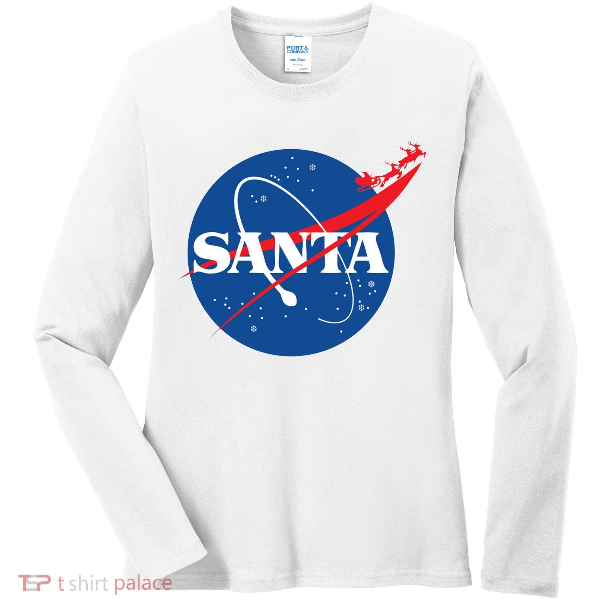 Santa Space Logo Women's Long Sleeve Shirt