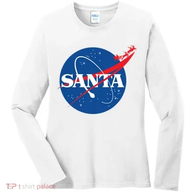 Santa Space Logo Women's Long Sleeve Shirt