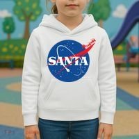 Santa Space Logo Kids Hoodie thumb 3