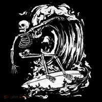 Skeleton Surfing Lazy Halloween Costume Skull Bones Surfer Long Sleeve Shirt thumb 2