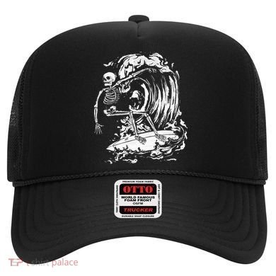 Skeleton Surfing Lazy Halloween Costume Skull Bones Surfer Hat