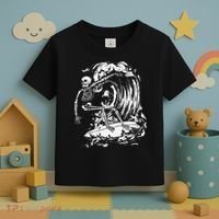 Skeleton Surfing Lazy Halloween Costume Skull Bones Surfer Toddler T-Shirt thumb 3