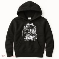 Skeleton Surfing Lazy Halloween Costume Skull Bones Surfer Kids Hoodie thumb 0