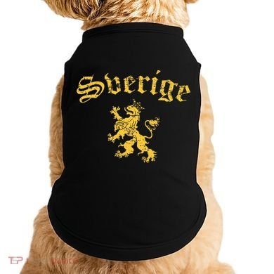 Sverige Sweden Lion Symbol Swedish Pride Doggie Tank