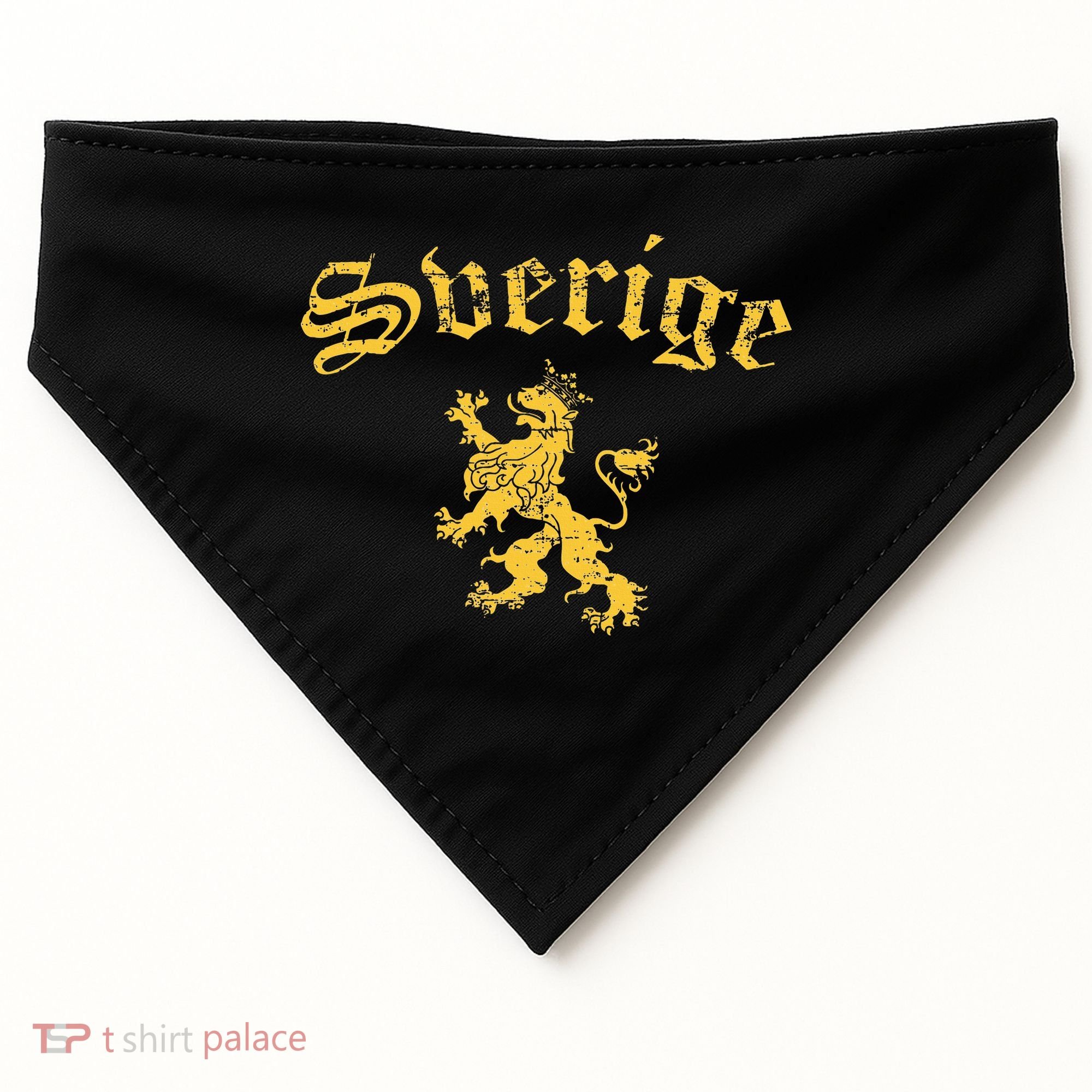 Sverige Sweden Lion Symbol Swedish Pride USA-Made Doggie Bandana