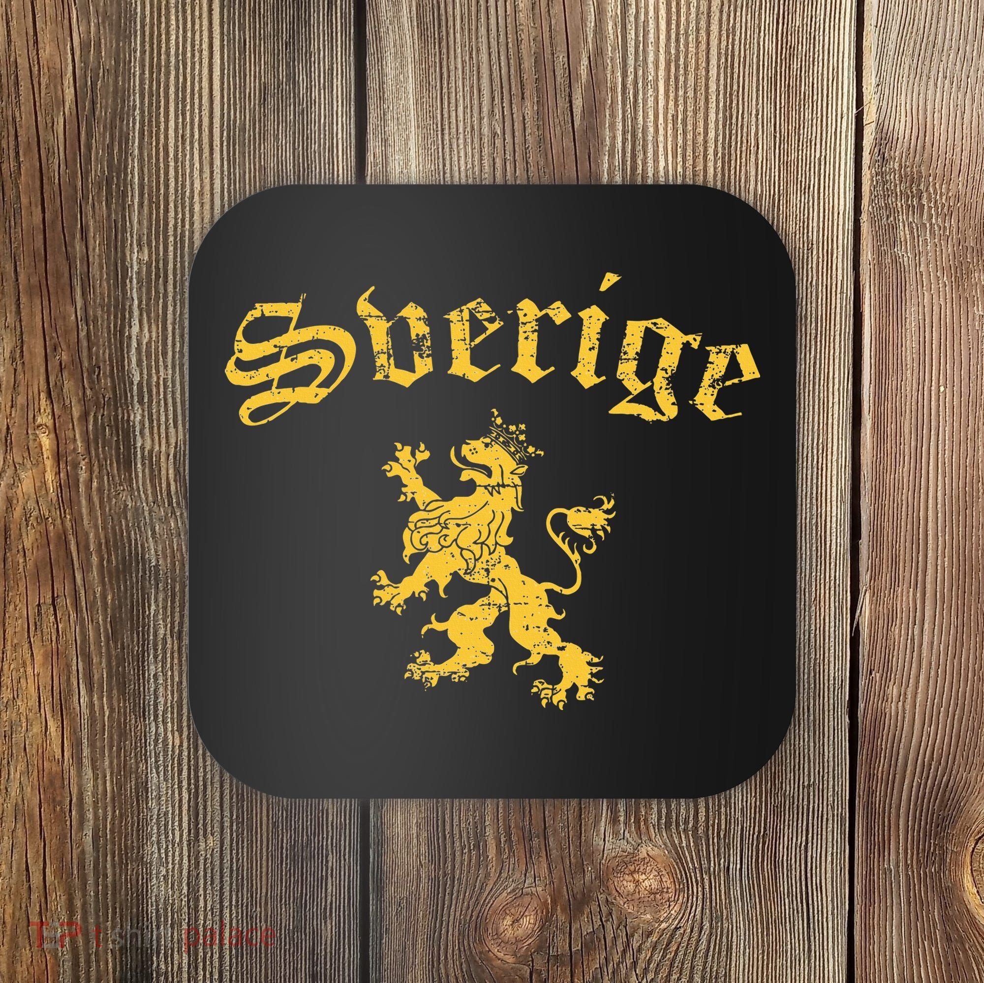 Sverige Sweden Lion Symbol Swedish Pride Coaster