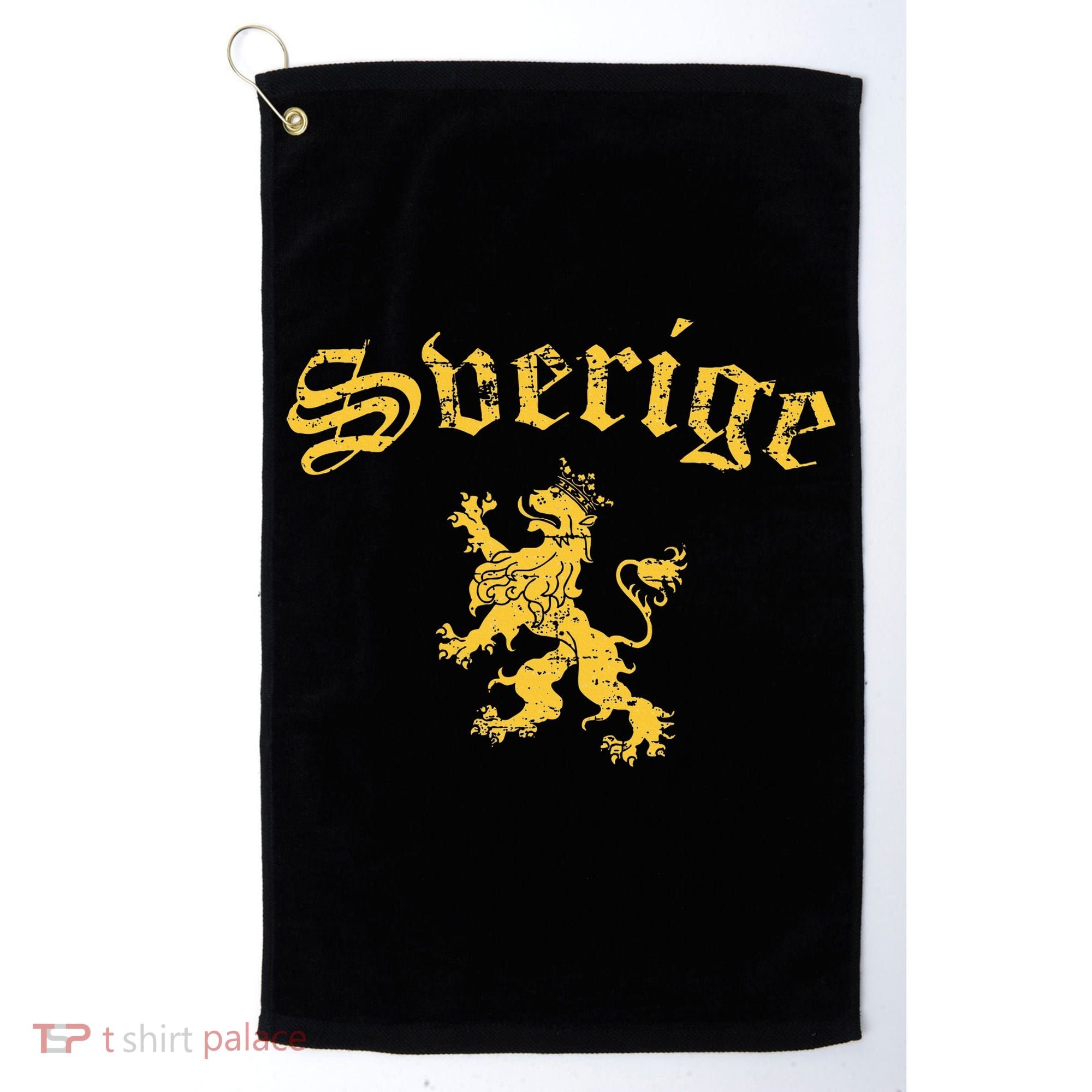 Sverige Sweden Lion Symbol Swedish Pride Golf Towel