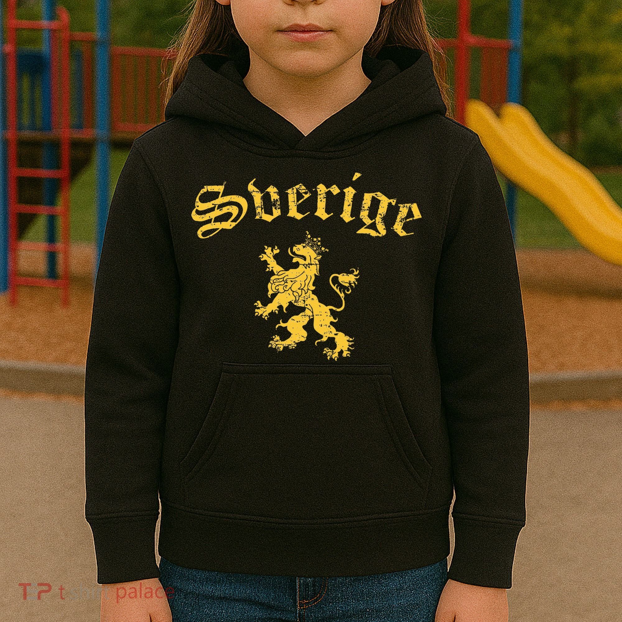 Sverige Sweden Lion Symbol Swedish Pride Kids Hoodie