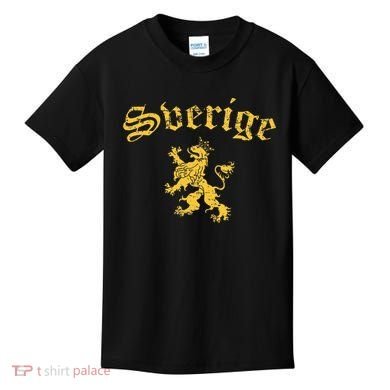 Sverige Sweden Lion Symbol Swedish Pride Kids T-Shirt