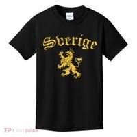 Sverige Sweden Lion Symbol Swedish Pride Kids T-Shirt thumb 0
