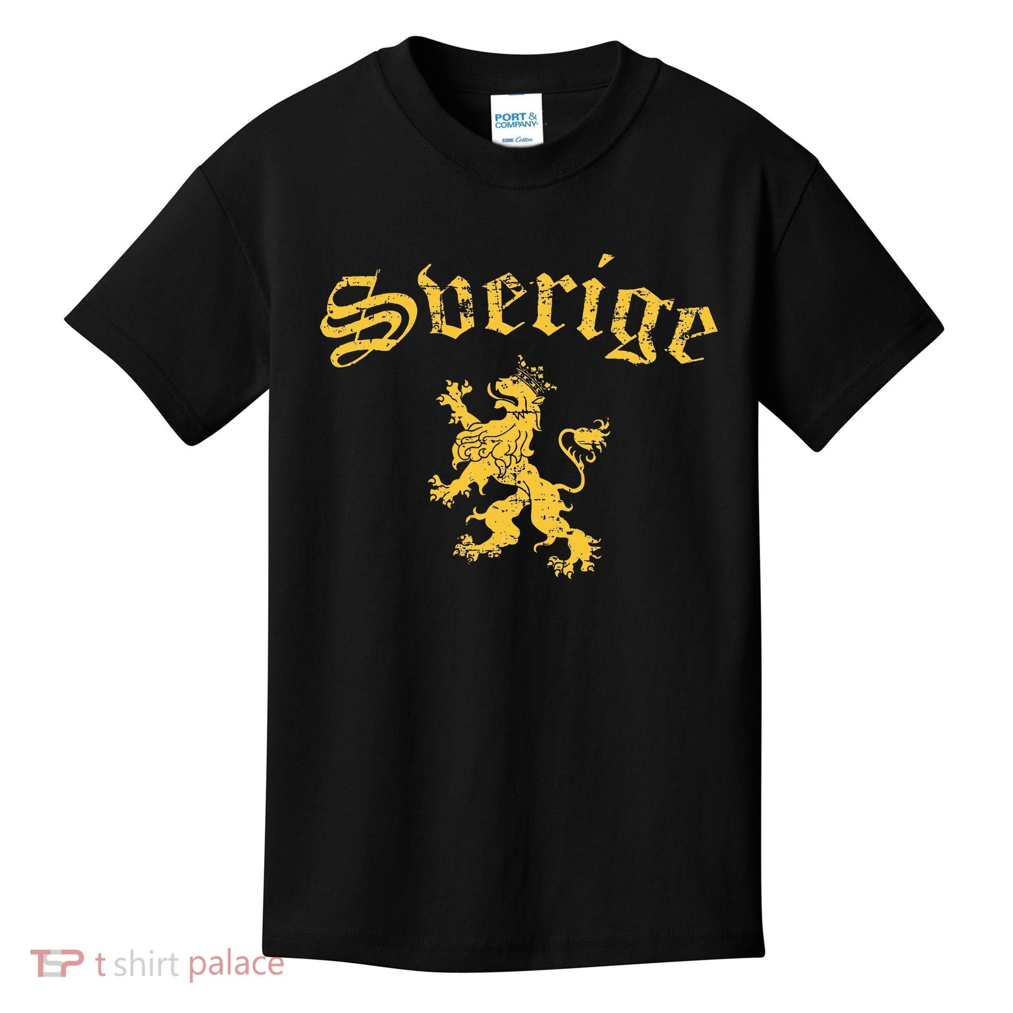 Sverige Sweden Lion Symbol Swedish Pride Kids T-Shirt