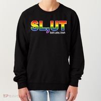 SlUt Salt Lake Utah Lgbtq Pride Funny Sarcasm Saying Women's Sweatshirt thumb 0