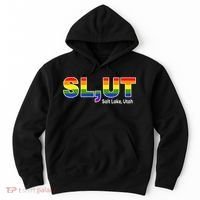 SlUt Salt Lake Utah Lgbtq Pride Funny Sarcasm Saying Hoodie thumb 0