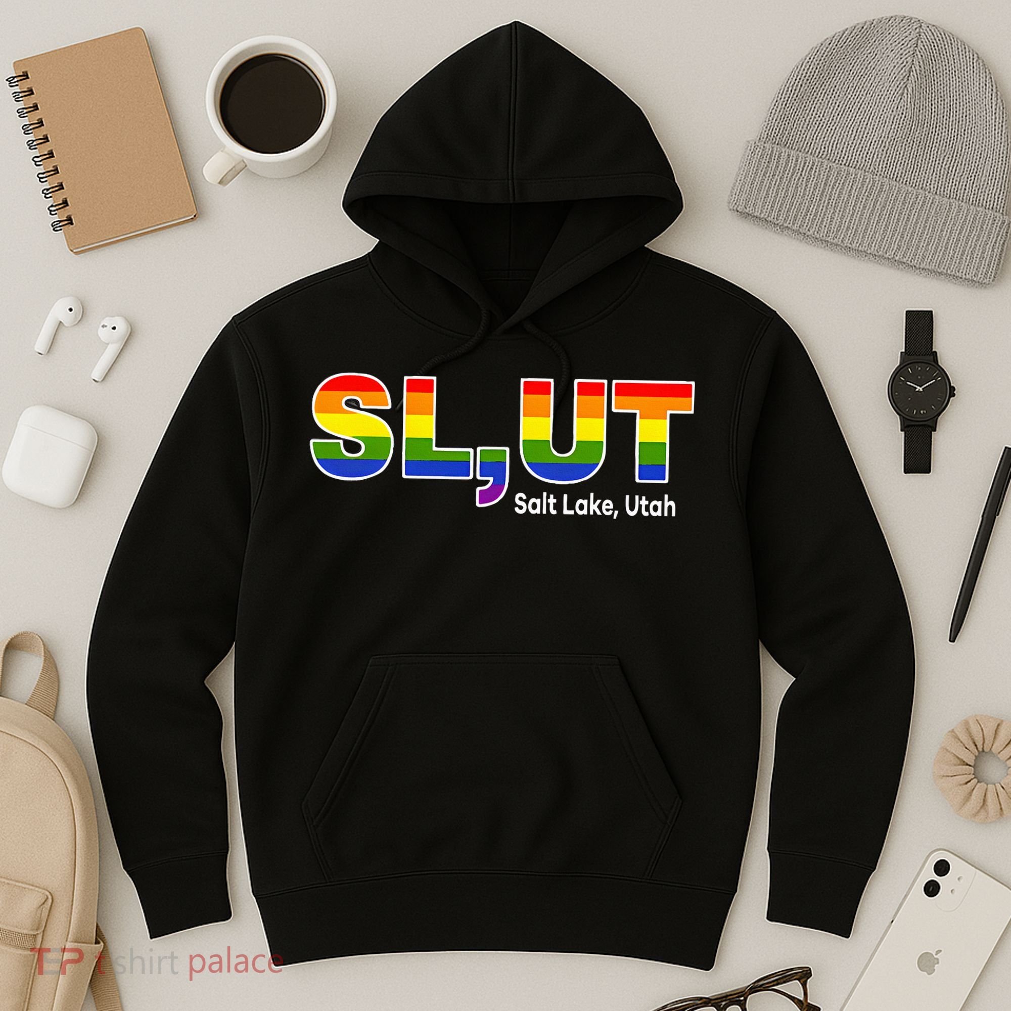 SlUt Salt Lake Utah Lgbtq Pride Funny Sarcasm Saying Hoodie