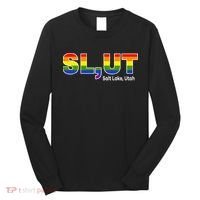 SlUt Salt Lake Utah Lgbtq Pride Funny Sarcasm Saying Long Sleeve Shirt thumb 0