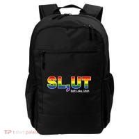 SlUt Salt Lake Utah Lgbtq Pride Funny Sarcasm Saying Backpack thumb 0