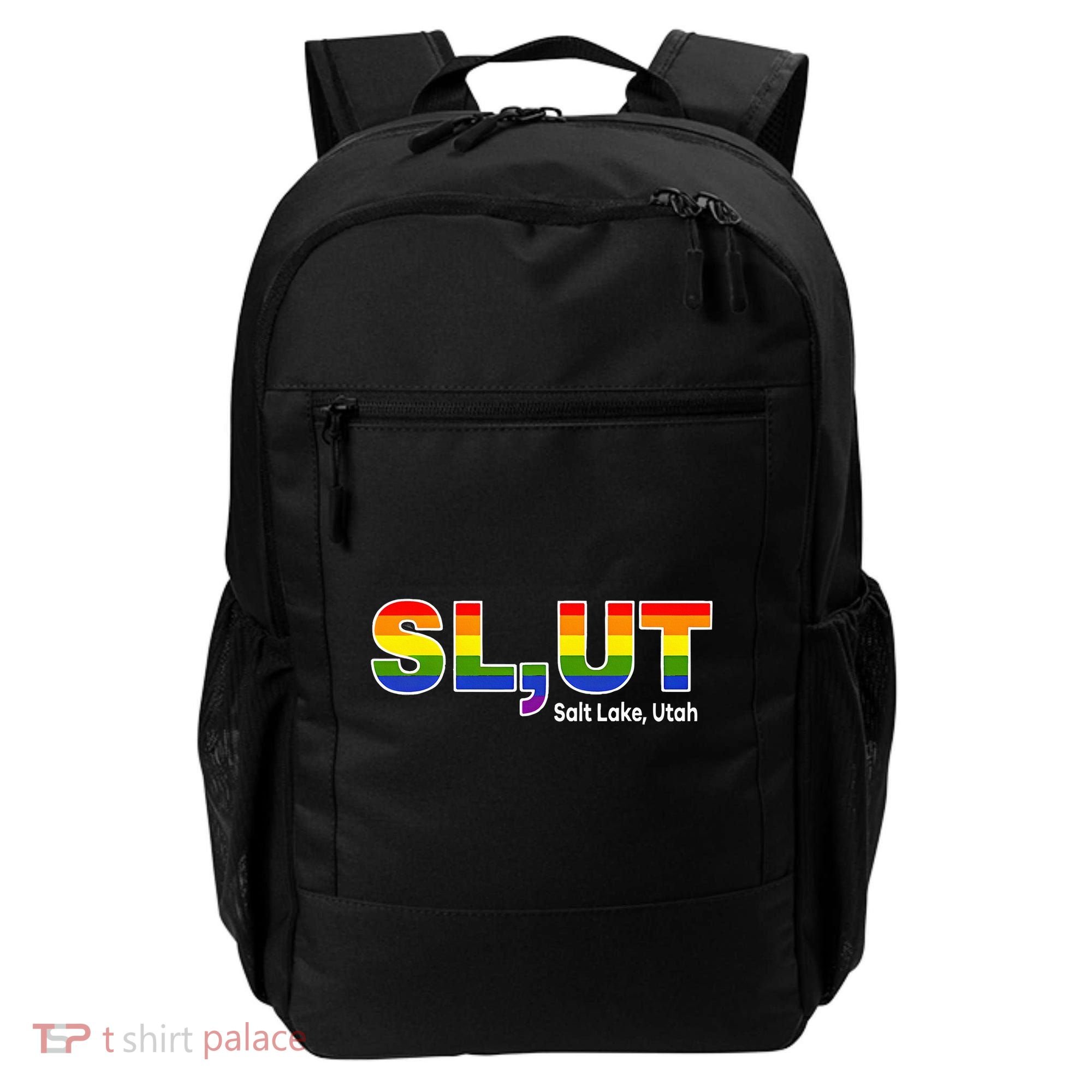 SlUt Salt Lake Utah Lgbtq Pride Funny Sarcasm Saying Backpack