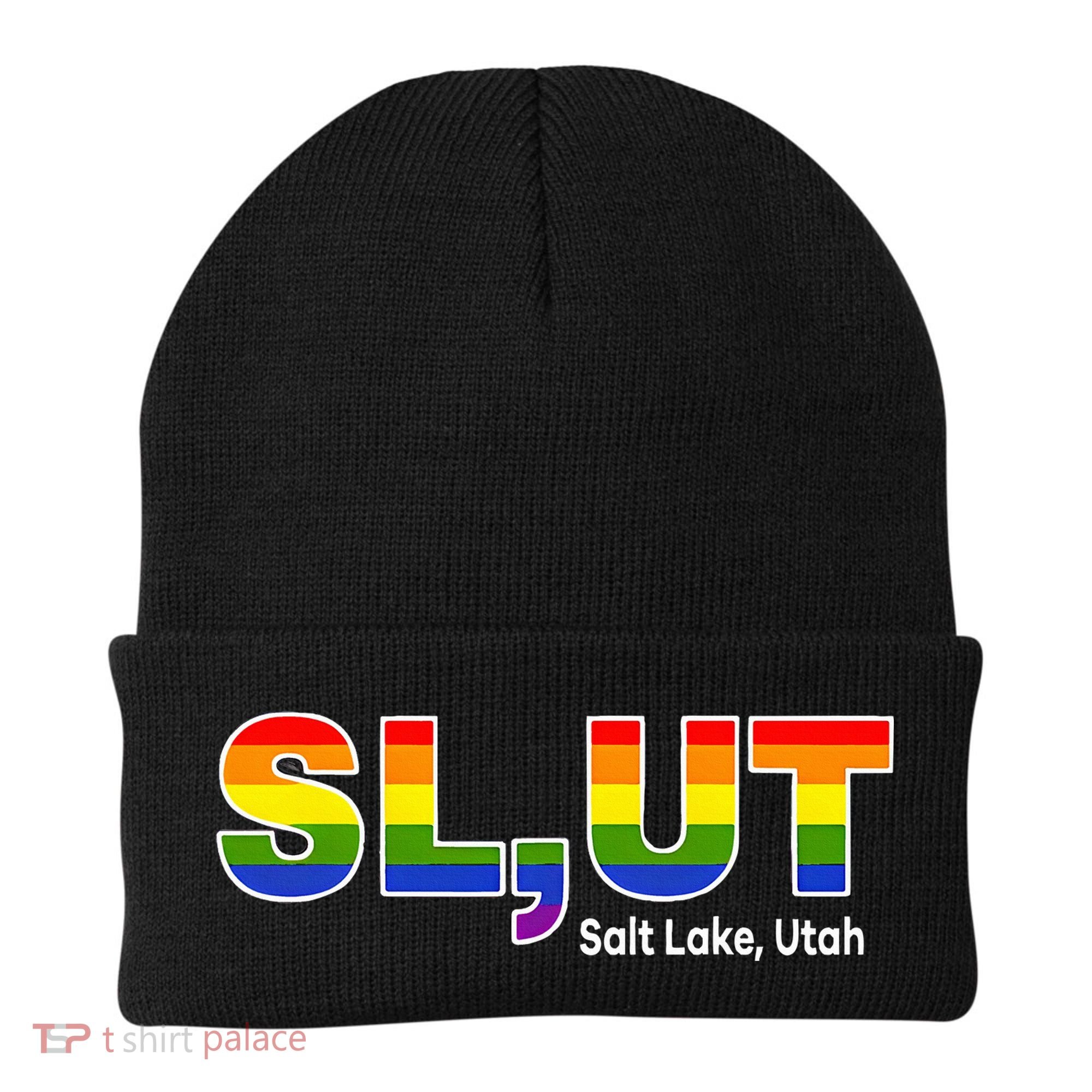 SlUt Salt Lake Utah Lgbtq Pride Funny Sarcasm Saying Beanie