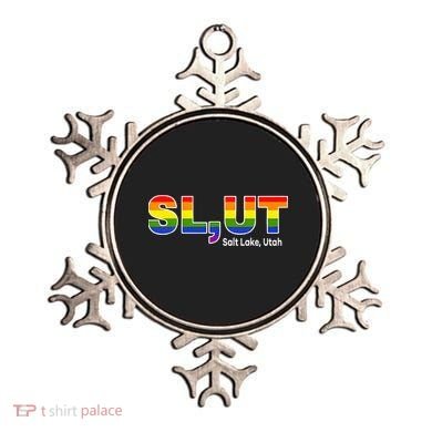 SlUt Salt Lake Utah Lgbtq Pride Funny Sarcasm Saying Ornament