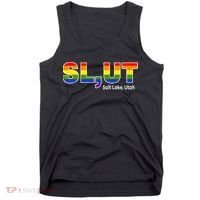 SlUt Salt Lake Utah Lgbtq Pride Funny Sarcasm Saying Tank Top thumb 0