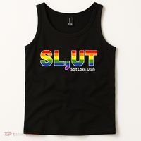 SlUt Salt Lake Utah Lgbtq Pride Funny Sarcasm Saying Tank Top thumb 2