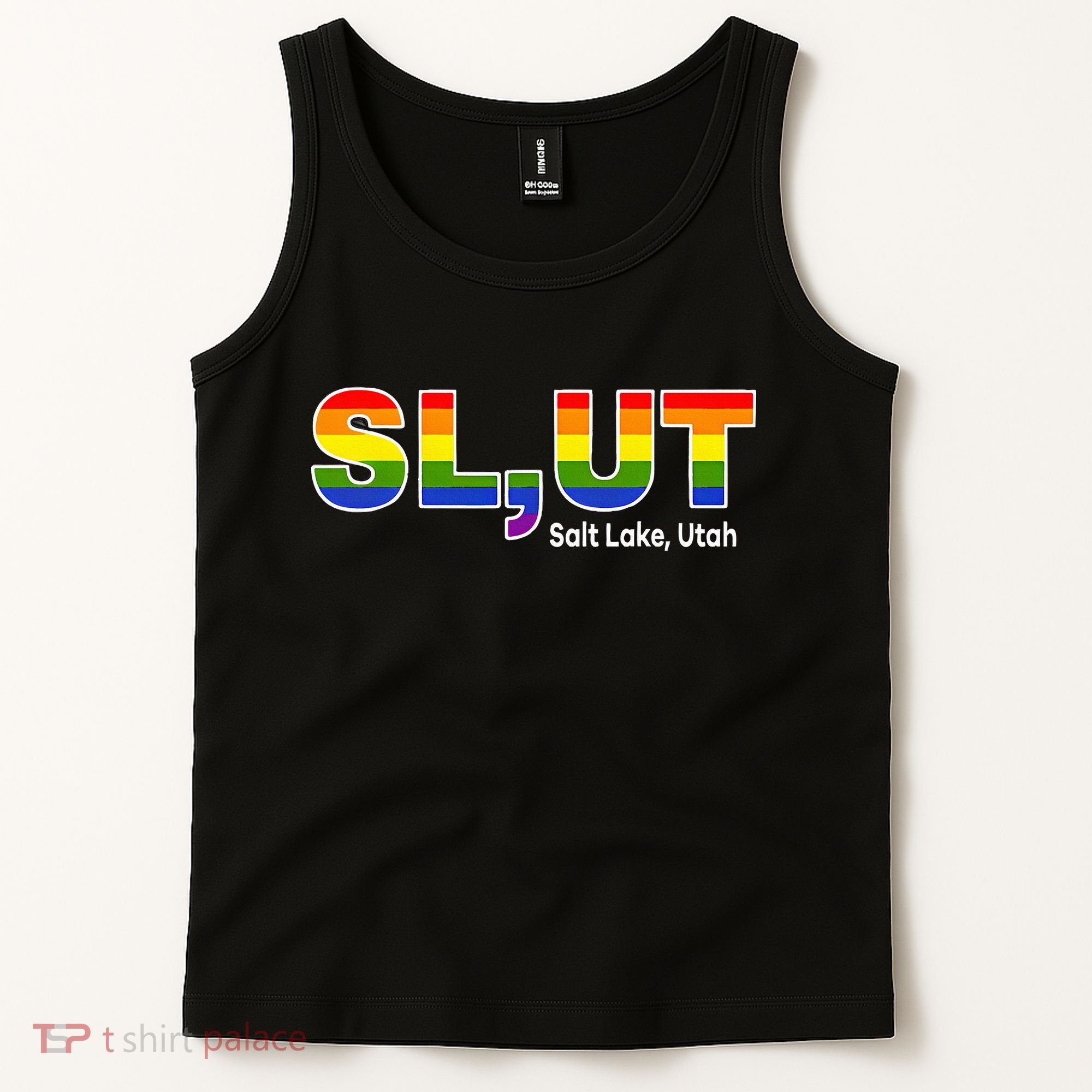 SlUt Salt Lake Utah Lgbtq Pride Funny Sarcasm Saying Tank Top
