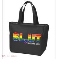 SlUt Salt Lake Utah Lgbtq Pride Funny Sarcasm Saying Tote Bag thumb 3