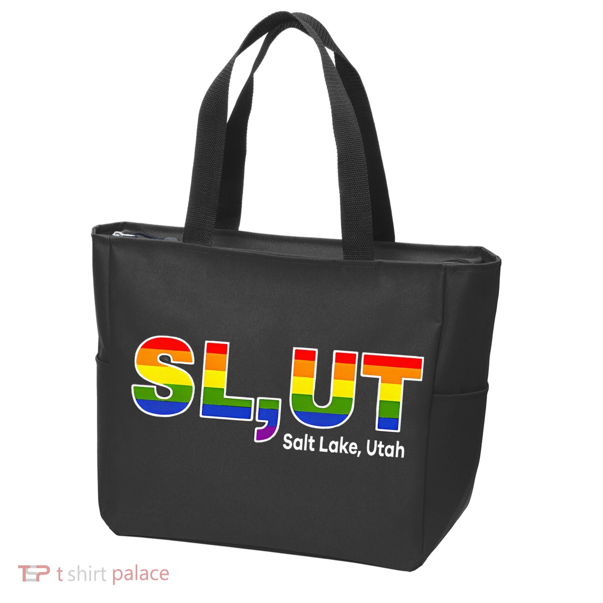 SlUt Salt Lake Utah Lgbtq Pride Funny Sarcasm Saying Tote Bag