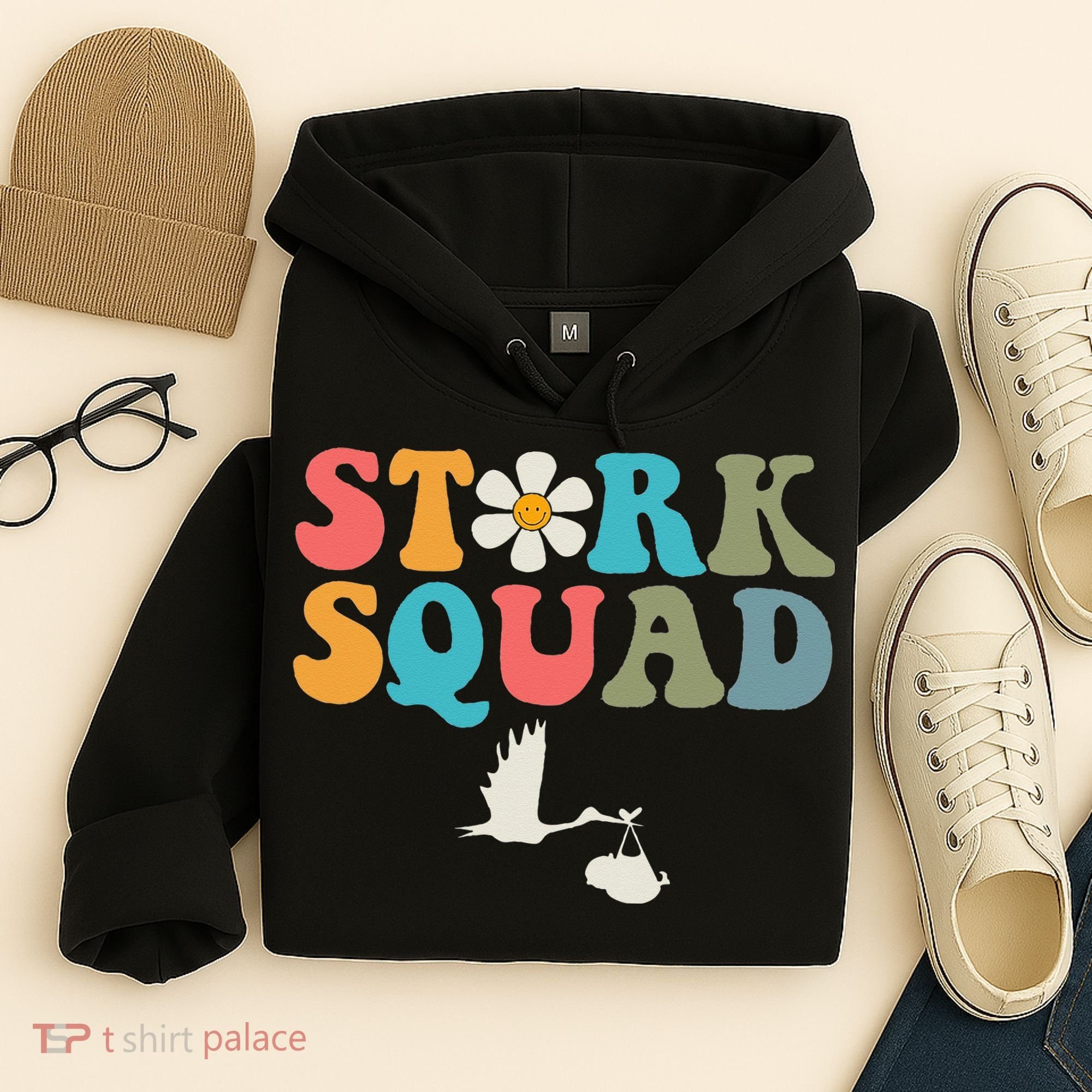 Stork Squad Labor & Delivery Nurse L&D Mother Baby Hoodie