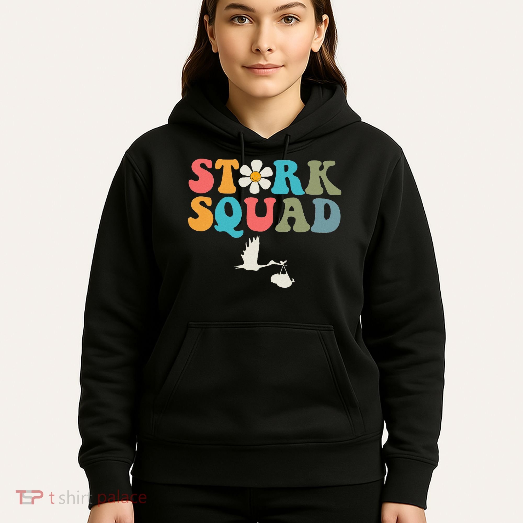 Stork Squad Labor & Delivery Nurse L&D Mother Baby Hoodie
