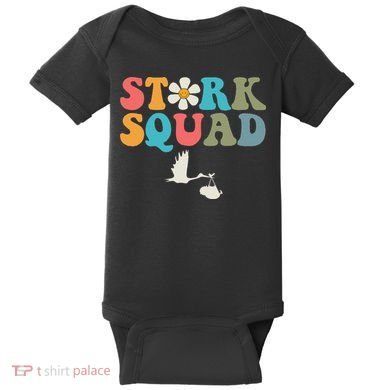 Stork Squad Labor & Delivery Nurse L&D Mother Baby Baby Bodysuit