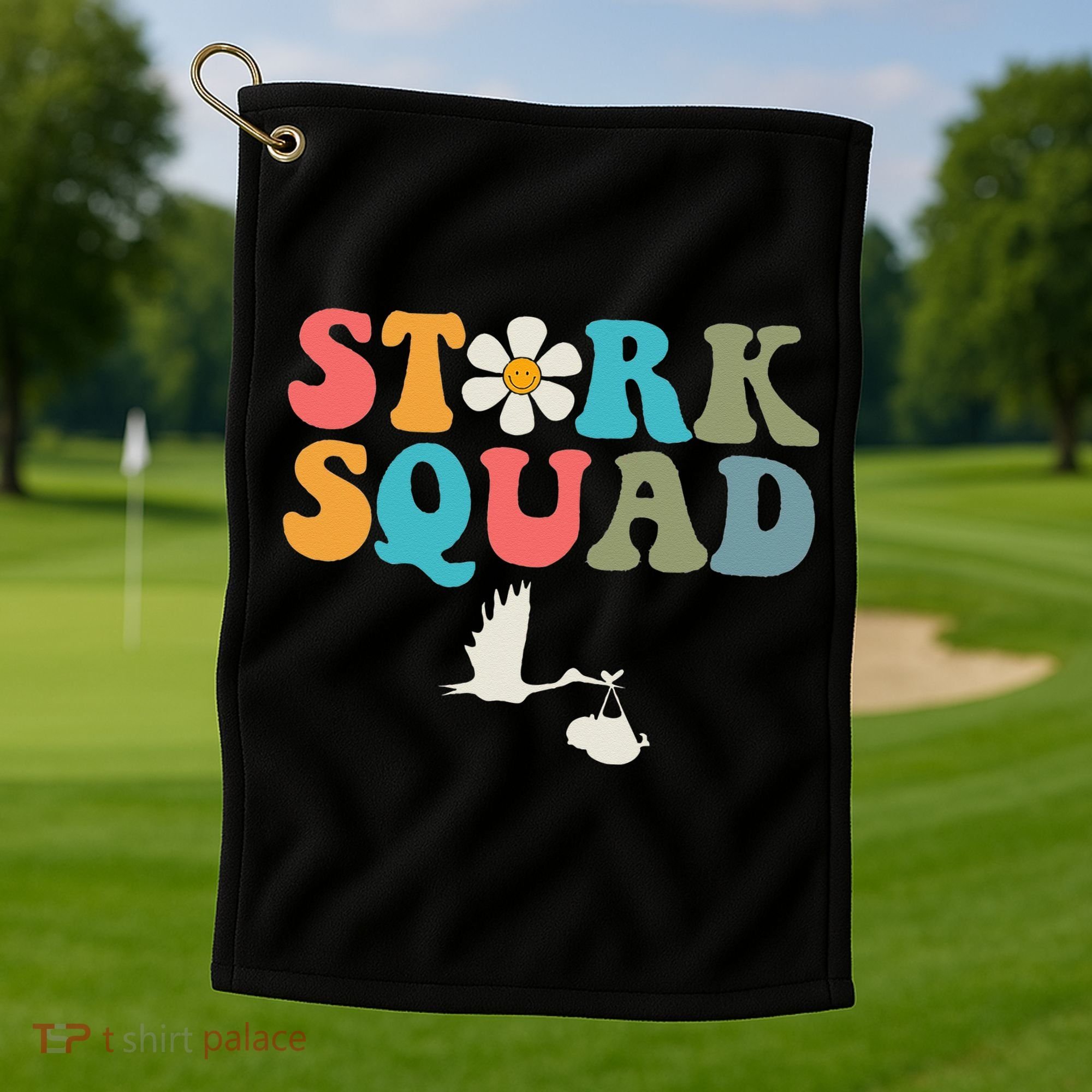 Stork Squad Labor & Delivery Nurse L&D Mother Baby Golf Towel