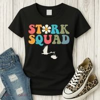 Stork Squad Labor & Delivery Nurse L&D Mother Baby Women's T-Shirt thumb 3