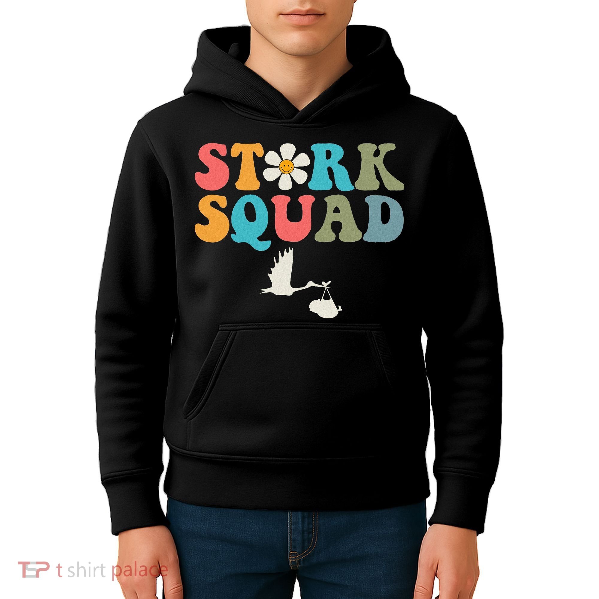 Stork Squad Labor & Delivery Nurse L&D Mother Baby Kids Hoodie