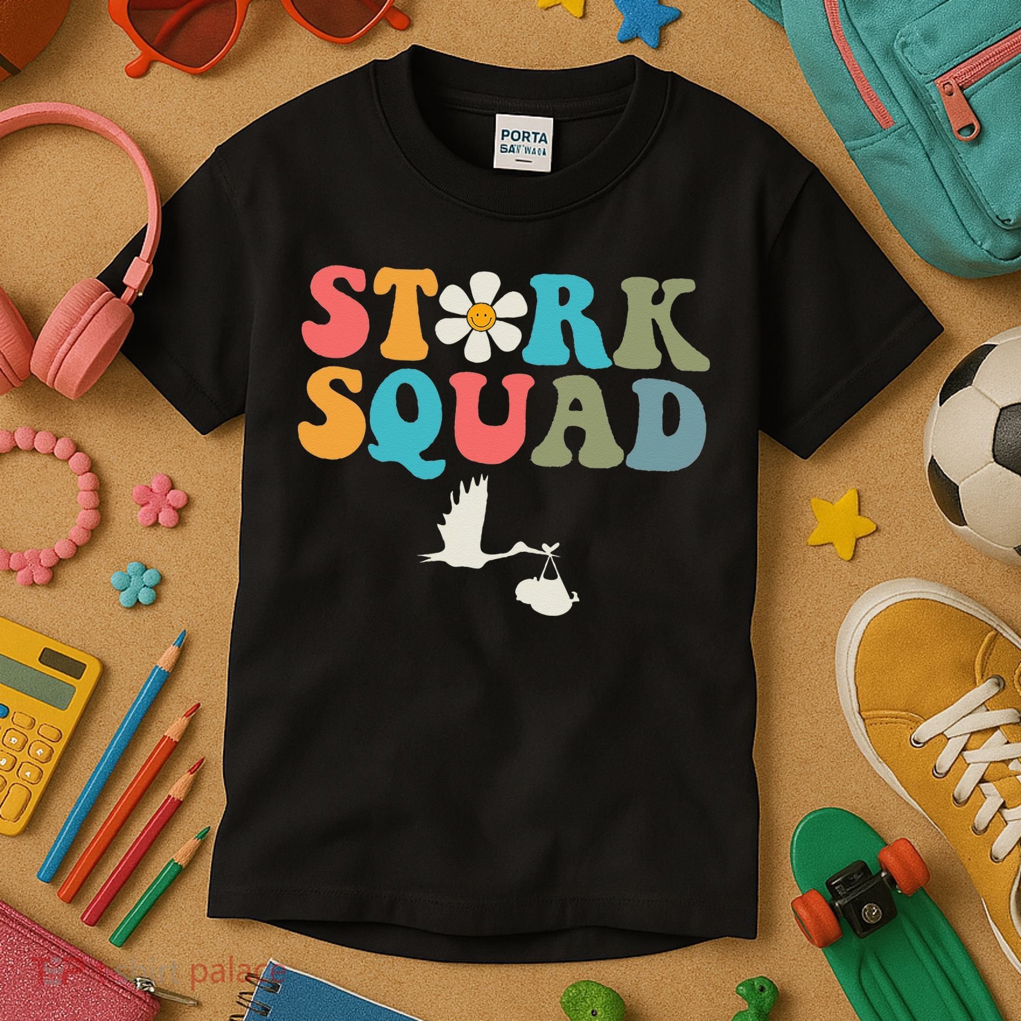 Stork Squad Labor & Delivery Nurse L&D Mother Baby Kids T-Shirt