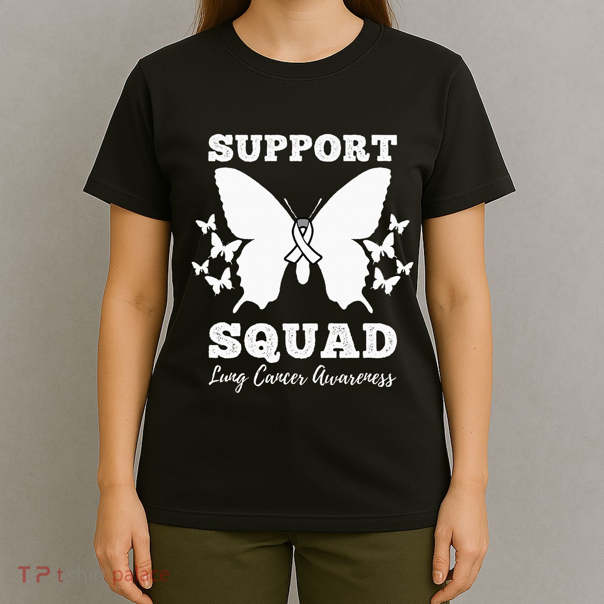 Support Squad Lung Cancer Awareness T-Shirt