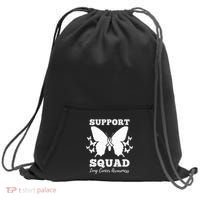 Support Squad Lung Cancer Awareness Sweatshirt Cinch Pack Bag thumb 0