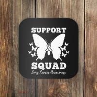 Support Squad Lung Cancer Awareness Coaster thumb 0
