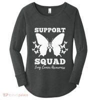 Support Squad Lung Cancer Awareness Women's Perfect Tri Tunic Long Sleeve Shirt thumb 0