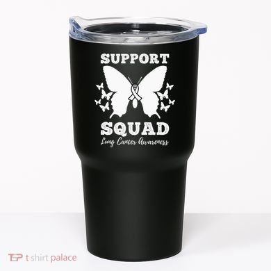 Support Squad Lung Cancer Awareness Tumbler