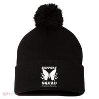 Support Squad Lung Cancer Awareness Pom Pom 12in Knit Beanie thumb 0