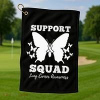 Support Squad Lung Cancer Awareness Golf Towel thumb 1