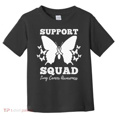 Support Squad Lung Cancer Awareness Toddler T-Shirt
