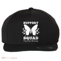 Support Squad Lung Cancer Awareness Wool Snapback Cap thumb 0
