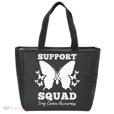 Support Squad Lung Cancer Awareness Tote Bag