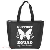 Support Squad Lung Cancer Awareness Tote Bag thumb 0