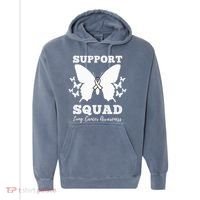 Support Squad Lung Cancer Awareness Comfort Colors Garment-Dyed Hooded Sweatshirt thumb 0